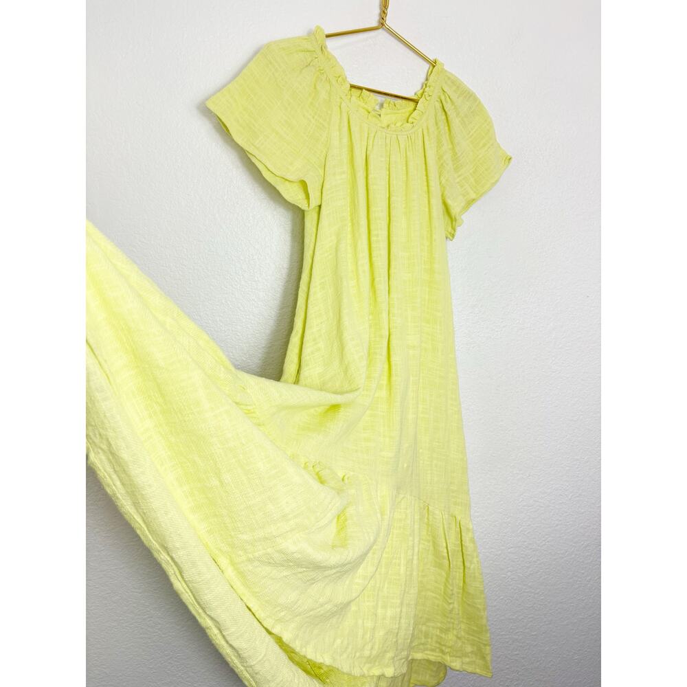 Anthropologie Maeve Selah High-Low Maxi Dress Size Medium Yellow Oversized Boho - Picture 9 of 13